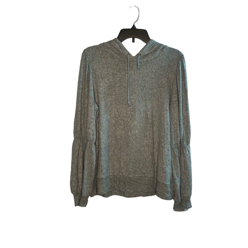 Wonderly Studio NWT Pullover Hoodie Sweater Women's size Large Green Gray